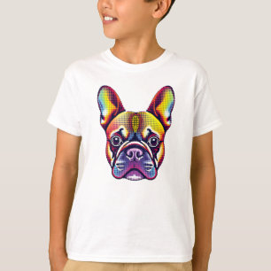 Camiseta Buldogue Francês de Arte Pota Colorida