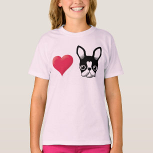 Camiseta Buldogue francês do amor/preto de Boston Terrier2
