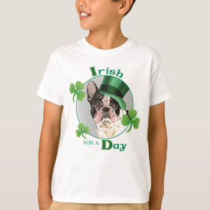 Camiseta Buldogue francês do dia de St Patrick