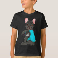 Buldogue Francês Eu Adoro Roupa de Tatuagem de Pai