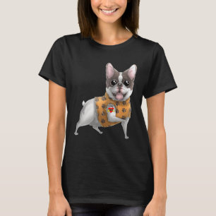 Camiseta Buldogue Francês Eu Amo Mãe Tatuagem Dia de as mãe