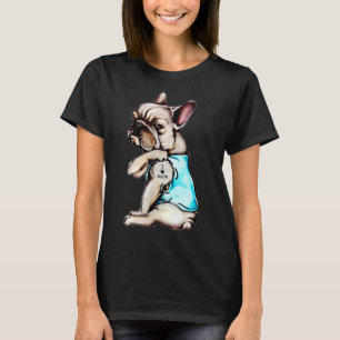 Camiseta Buldogue Francês Eu Amo Mamãe Tatto Buldogue Mãe