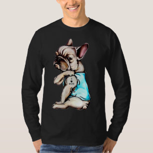 Camiseta Buldogue Francês Eu Amo Mamãe Tatto Buldogue Mãe