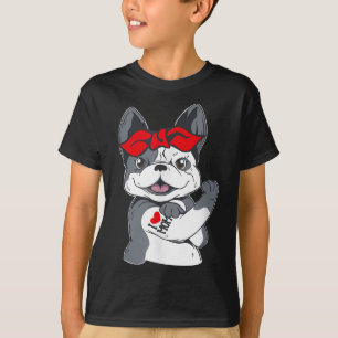 Camiseta Buldogue Francês Eu Amo Mamãe Tatuagem
