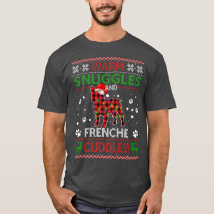 Camiseta Buldogue Francês Feio Natal Suor Xmas Pajama