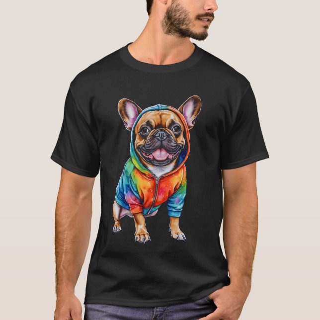 Camiseta Buldogue francês Hoodie Frenchie Dog Funny Art Imp (Frente)