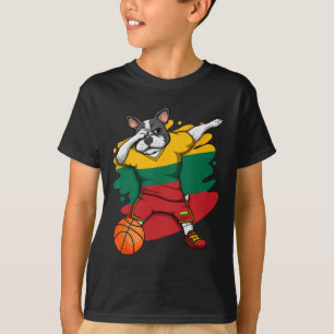 Camiseta Buldogue Francês Lituânia Fã de Basquete Jersey Sp