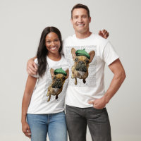 Buldogue francês marrom com chapéu verde 2