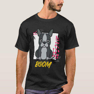 Camiseta Buldogue Francês Puppy Bloom Floral
