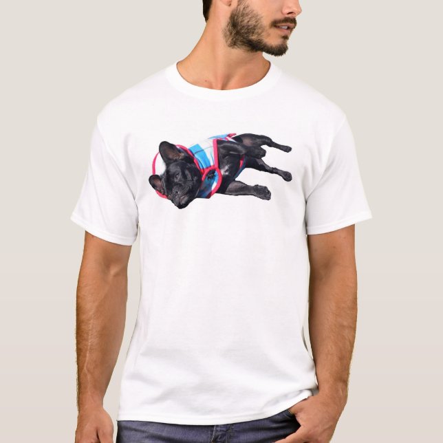 Camiseta Buldogue francês que relaxa (Frente)