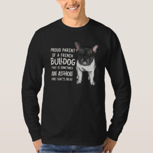 Camiseta Buldogue Francês Sente Francês Por Mulher Roupa Cl