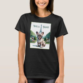 Camiseta Buldogue francês Vive la France
