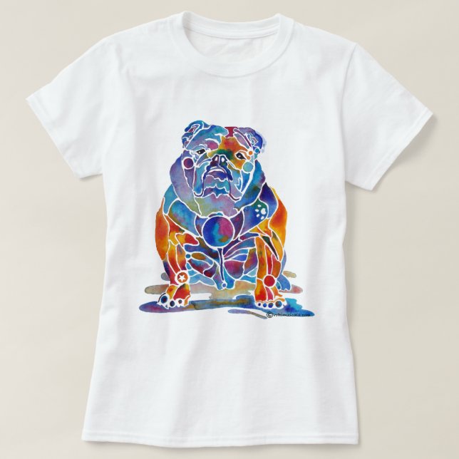 Camiseta Buldogue inglês (Frente do Design)