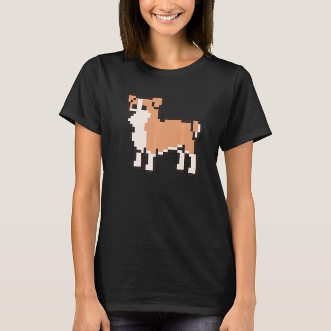 Camiseta Buldogue Inglês de 8 Bits (Frente)