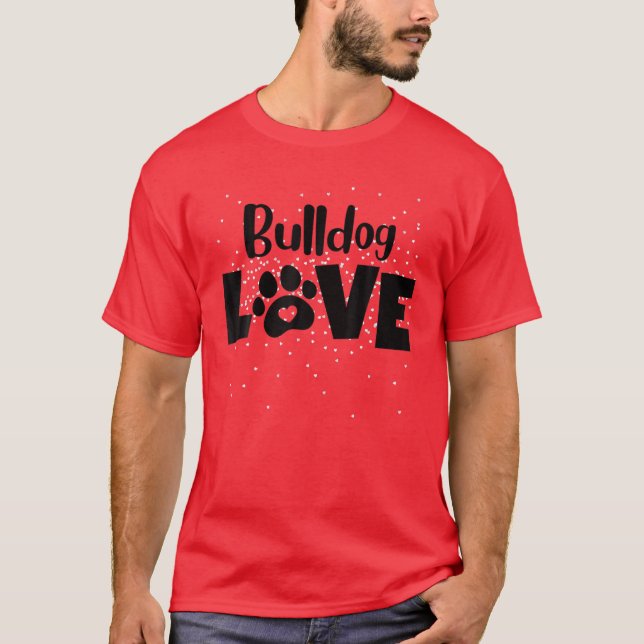 Camiseta Buldogue Love Paw (Frente)
