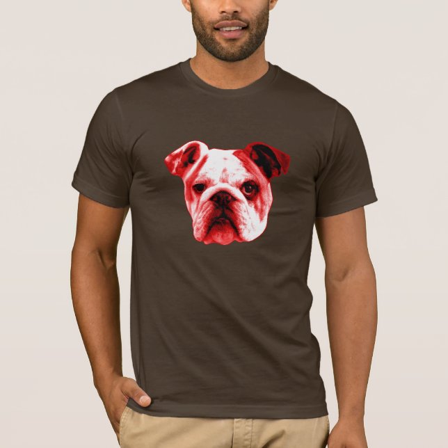 Camiseta Buldogue vermelho americano - os melhores cães (Frente)