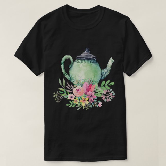 Camiseta Bule bonito de flores lindas para floração (Frente do Design)