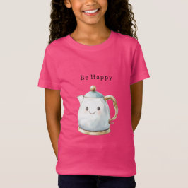 Camiseta Bule de Chá Fofo Seja Feliz