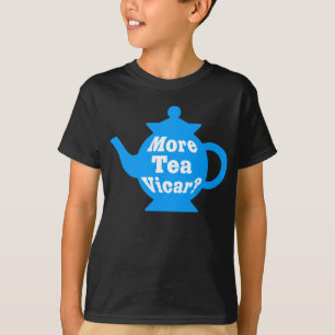 Camiseta Bule - mais vigário do chá? - Azul e branco mead