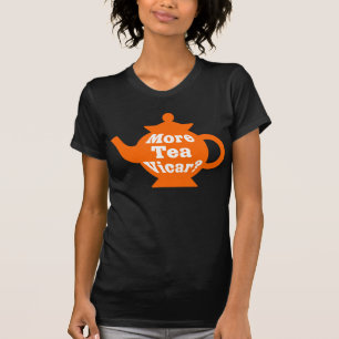 Camiseta Bule - mais vigário do chá? - Laranja e branco
