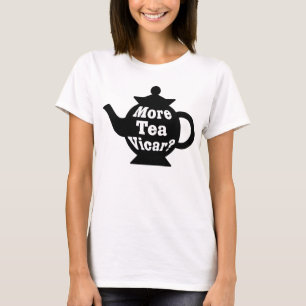 Camiseta Bule - mais vigário do chá? - Preto e branco