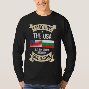 Camiseta Bulgária American Flag EUA Búlgaro Roots Gifts
