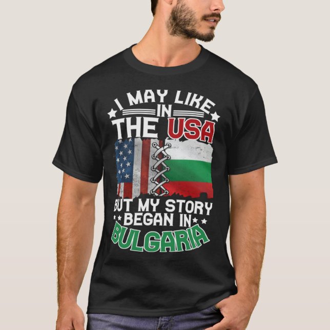 Camiseta Bulgaria American Flag USA Bulgarian Roots (Frente)