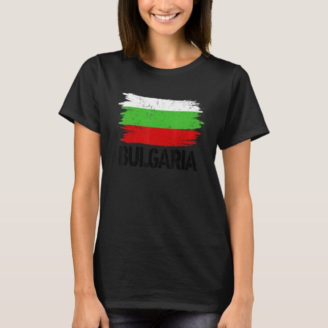 Camiseta Bulgária Bandeira Búlgaro Roots Fans Fusume Bo (Frente)