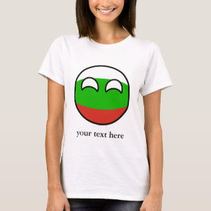 Camiseta Bulgária Geeky de tensão engraçada Countryball