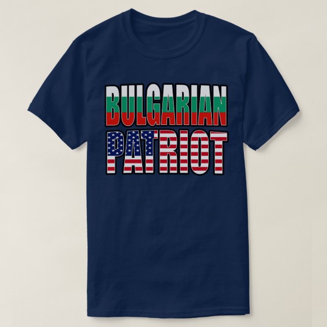 Camiseta Bulgarian American Patriot Pride Heritage Flag Gif (Frente do Design)