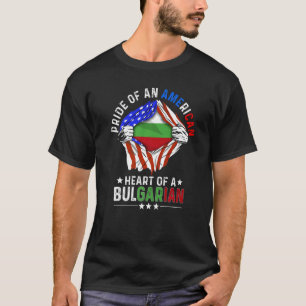 Camiseta Búlgaro Americano Orgulho Estrangeiro Bulgária