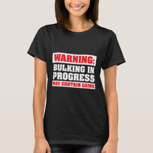 Camiseta Bulking Em Andamento Divertido Levantamento de Pes