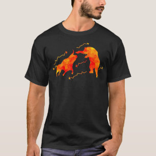 Camiseta Bull Bear Stock Market Fight Trading Gift Idea Inv