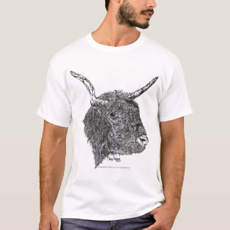 Camiseta Bull com chifres caneta e desenho da tinta