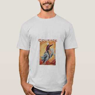 Camiseta Bull e cavaleiro, t-shirt da coragem
