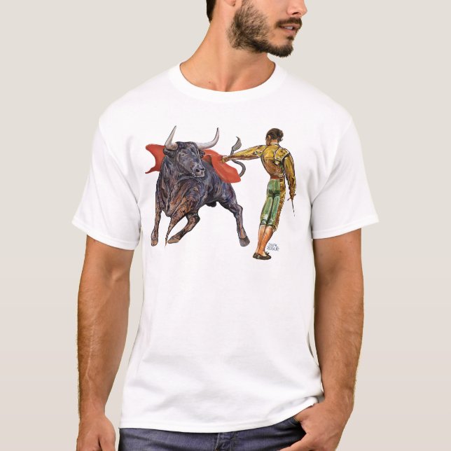 Camiseta Bull Fighter ou Bull, Matador o El Toro (Frente)