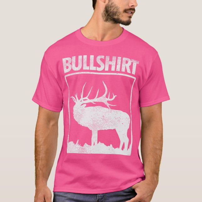 Camiseta Bull Funny Bull Elk Deer Buck Arco Caçador (Frente)