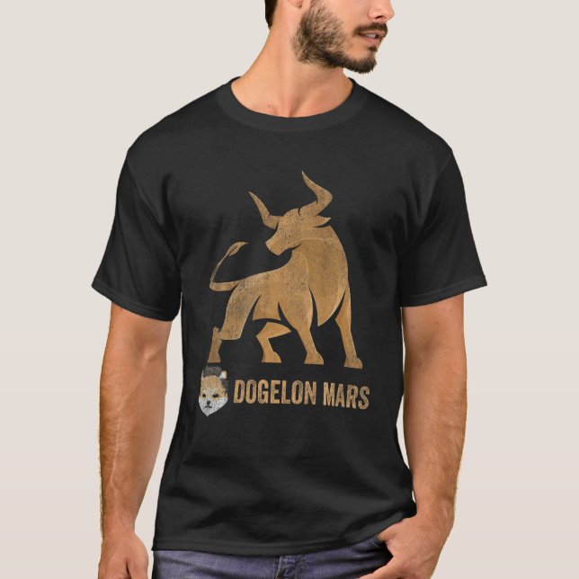Camiseta Bull Market Dogelon Mars Coin Crypto Token Wallet (Frente)