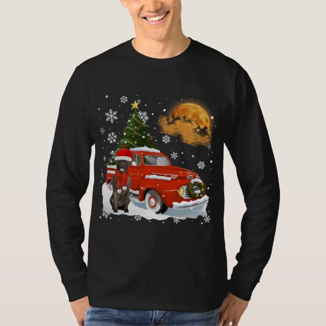 Camiseta Bull Mastiff Vintage Wagon Red Truck (Frente)