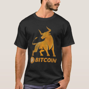Camiseta Bull Mercado Bitmoney BTC Moedas Cripto Token Wall