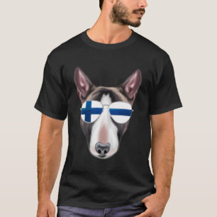 Camiseta Bull Miniatura De Bandeira Terrier Dog Finlândia P