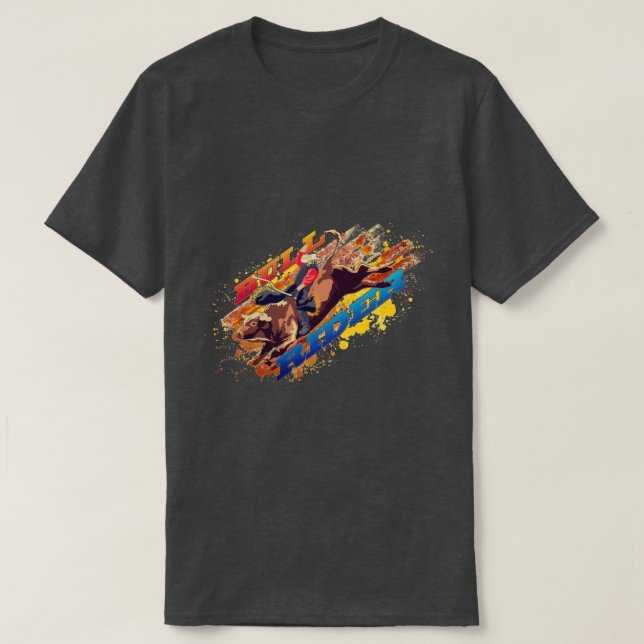 Camiseta Bull Rider Americano (Frente do Design)