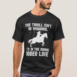 Camiseta Bull Rider Bull Andando em pata Ocidental Rodeada