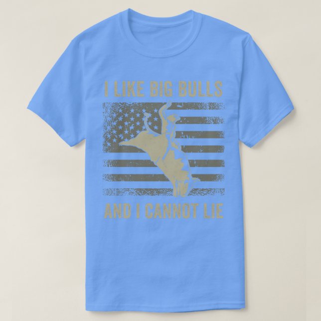 Camiseta Bull Rider Bull Rodeo Bull Western Eu gosto do Big (Frente do Design)