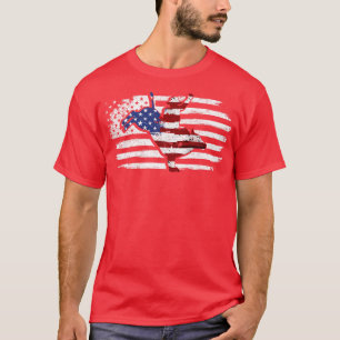 Camiseta Bull Riding American Flag
