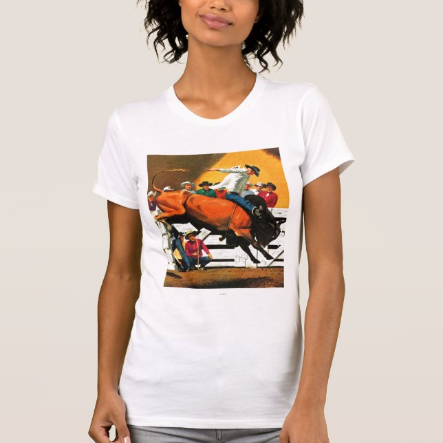 Camiseta Bull Riding by Fred Ludekens (Frente)
