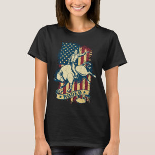 Camiseta Bull Riding Rodeo Vintage Dificuldade em usar a Bu