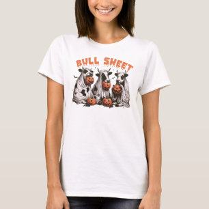 Camiseta Bull Sheet Funny Retro Halloween Cows