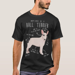 Camiseta Bull Terrier Anatomy Cute Pet Bully Dog Mãe Pai