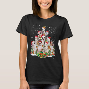 Camiseta Bull Terrier Christmas Tree Santa Hog Ugly Sw